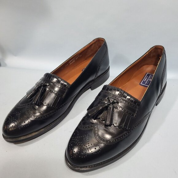 Bostonian Classics 26271 USA Kiltie Tassel Wingtip Loafers Men\'s 12 D/B Black main image 6